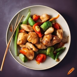 Stir-Fried Chicken with Veggies